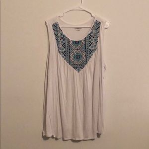 Embroidered tank